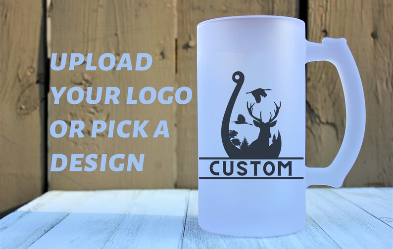 Personalized Beer Mug Custom Business Mug Personalized Logo Etsy