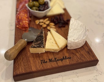 Personalized Charcuterie Board, Valentine’s Day Gift, Housewarming, Cheese Board, Engagement Gift for Couples, Custom Cutting Board, Wedding