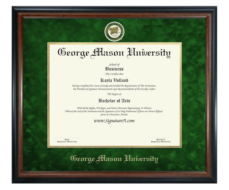 Mason University Diploma Frame Etsy