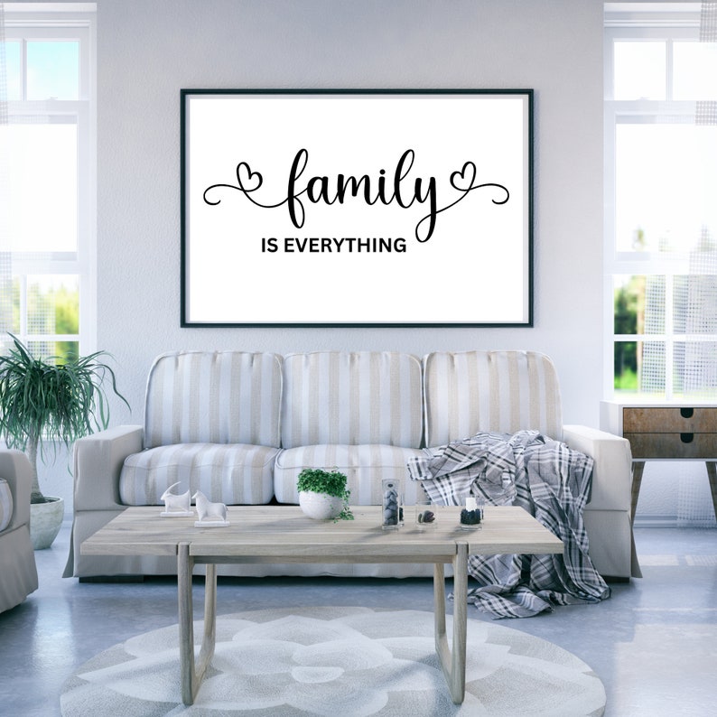 Family is Everything Digital Wall Art, Family Printable Wall Art ...