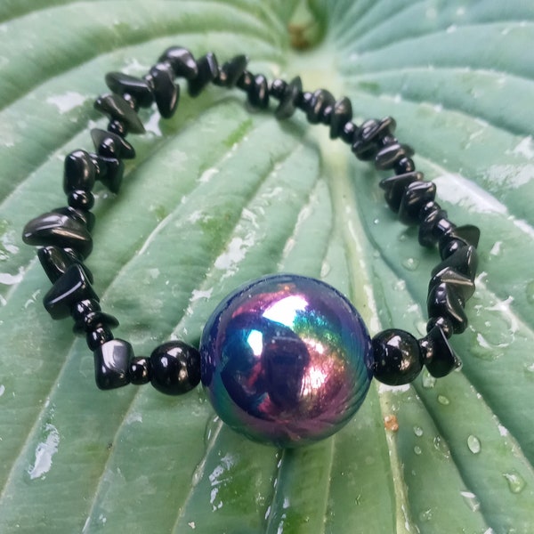 Defiled Black Gemstone Shikon Jewel Inspired Bracelet