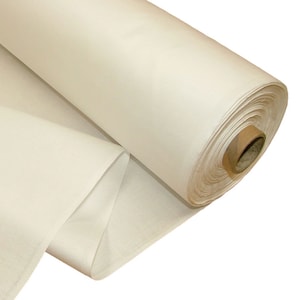 Ivory Poly Cotton Curtain Lining, Curtain Fabric, Craft Fabric, Upholstery Fabric, Cotton Fabric, white Fabric