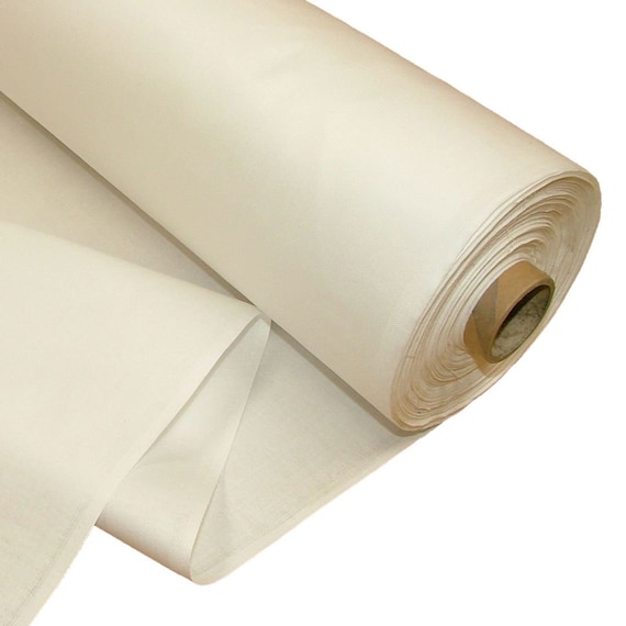 Ivory Poly Cotton Curtain Lining, Curtain Fabric, Craft Fabric, Upholstery Fabric, Cotton Fabric, white Fabric