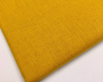 Plain Cotton fabric 150cm wide, Mustard Gold Fabric, Craft Fabric, Fabric for Crafts, Yellow Fabric