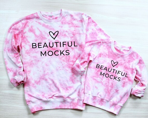 Tie Dye Sweatshirt Mockup Matching 