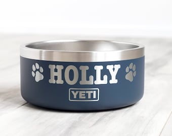 Personalized YETI Boomer 4 Cup Dog Bowl w/ Double Sided Engraving