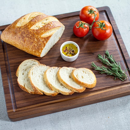 Handmade Edge-Grain shops Double Sided Cutting Board with Juice Groove - 17x13.8x1.5