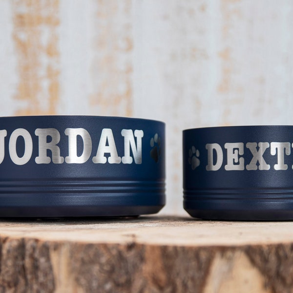 Personalized Dog Bowl w/ Double Sided Engraving