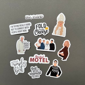 Schitts Creek Sticker Pack | David Rose | Alexis Rose | Moira Rose | Johnny Rose | Waterproof stickers