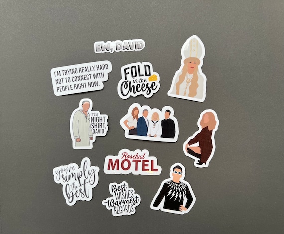 Schitts Creek Sticker Pack | David Rose | Alexis Rose | Moira Rose | Johnny Rose | Waterproof stickers