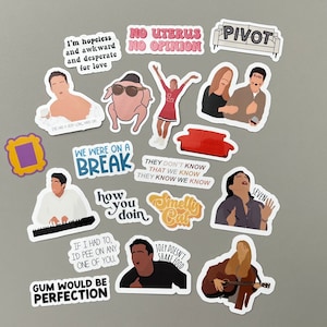 FRIENDS Sticker Pack, tv show stickers, Friends stickers, water resistant stickers