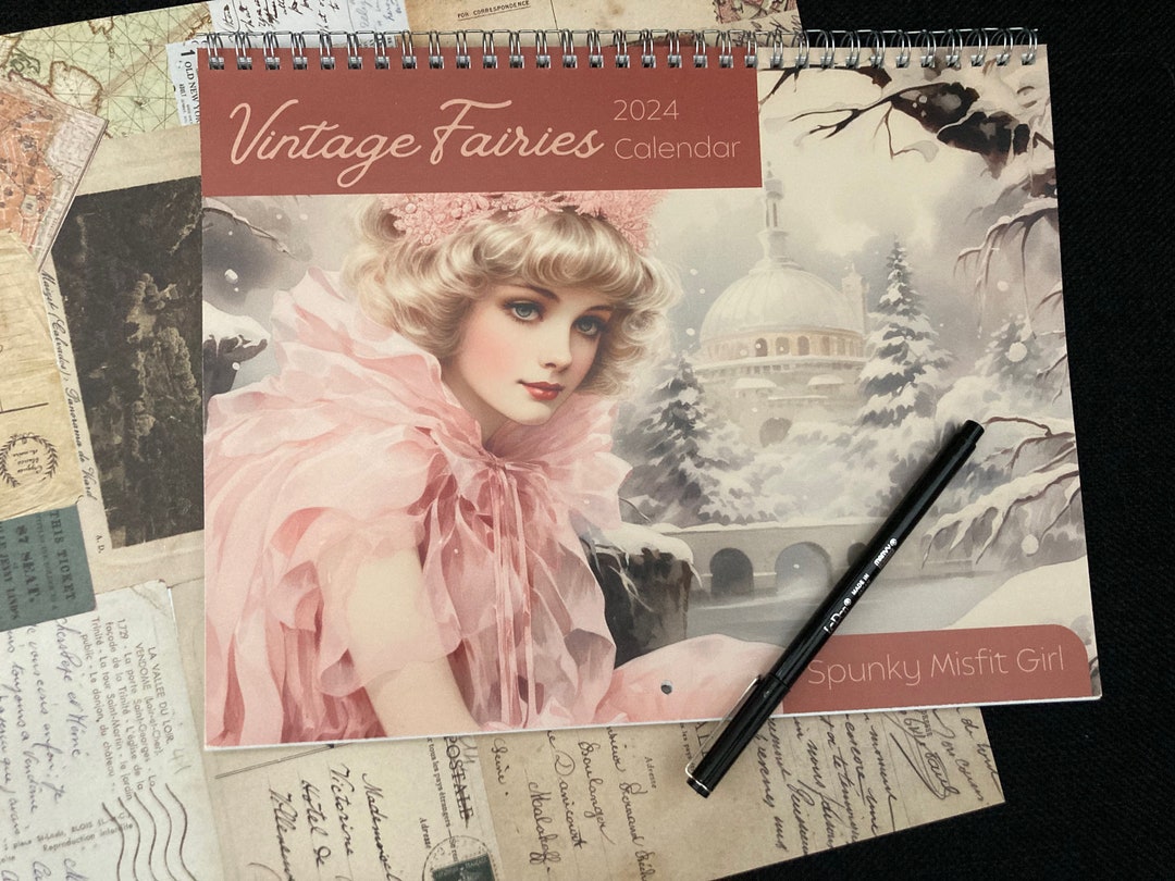 2024 Fairy Calendar 2024 Fairies Wall Calendar 2024 Vintage Etsy
