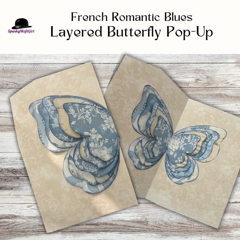 Butterfly Pop up Card Insert: Printable Paper Craft Digital Download - Etsy