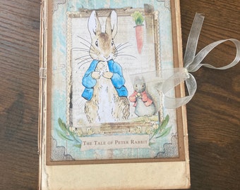 Peter Rabbit Junk Journal Peter Rabbit JunkJournal Handmade Peter Rabbit Notebook Handmade Peter Rabbit Journal Gift for Teacher