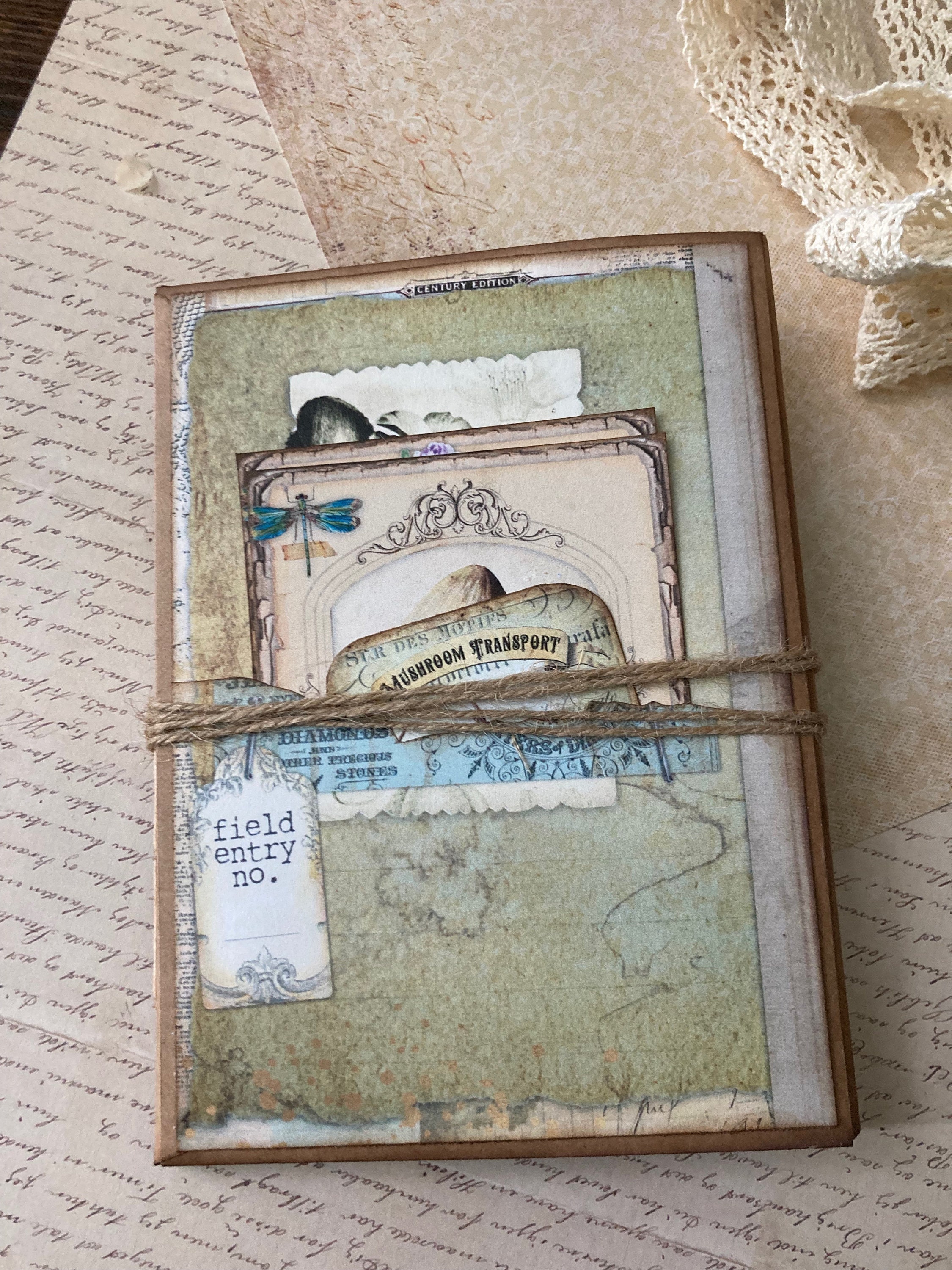 Handmade Junk Journal for Sale Botanical Journal Butterfly Junk Journal