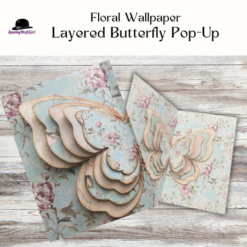 Butterfly Pop up Card Insert: Printable Paper Craft (digital Download ...