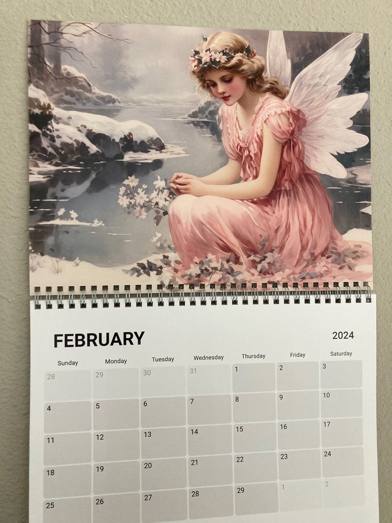 2024 Fairy Calendar 2024 Fairies Wall Calendar 2024 Vintage Etsy