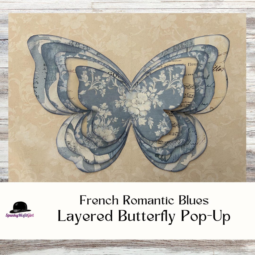 Butterfly Pop up Card Insert: Printable Paper Craft Digital Download - Etsy