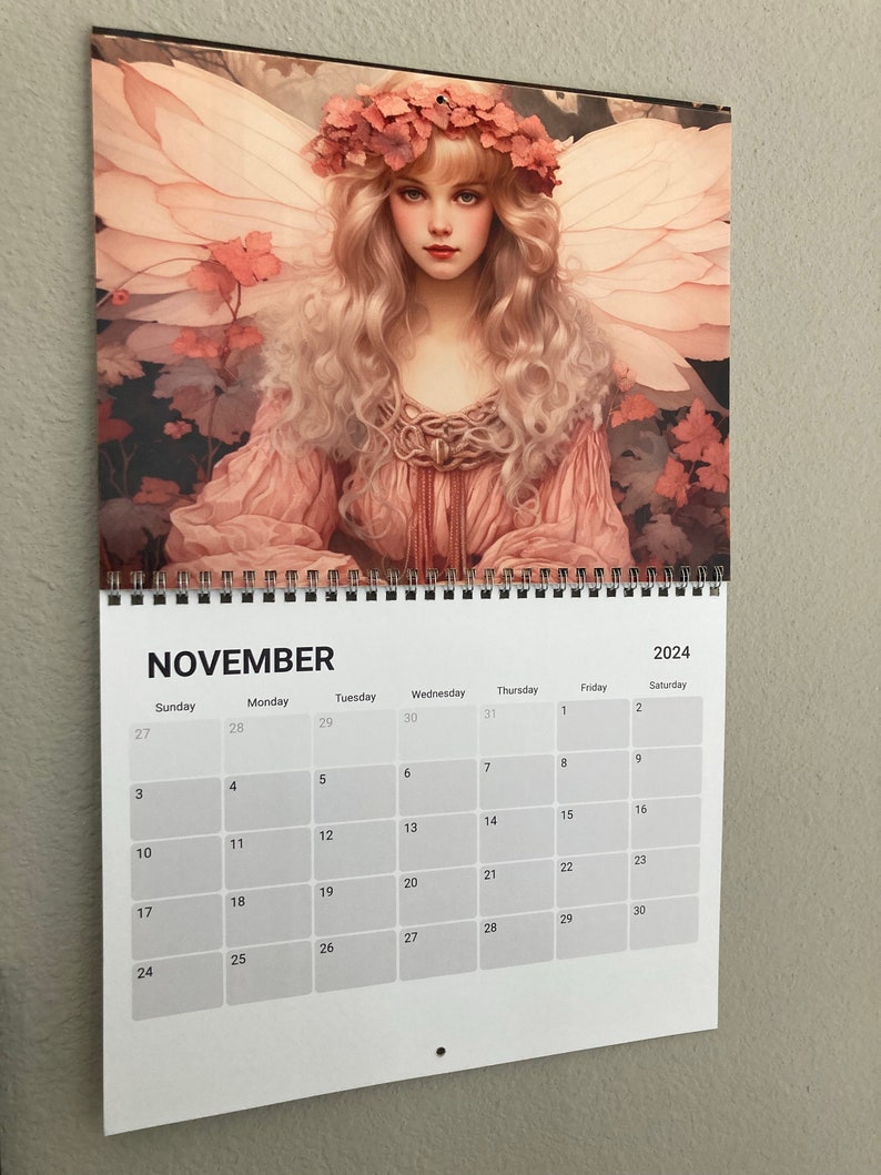 2024 Fairy Calendar 2024 Fairies Wall Calendar 2024 Vintage Etsy