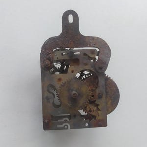 Vintage Rusty Clock Mechanism Digital Download | Steampunk Gears Printable Wall Art 300 DPI High-Res JPG Instant Download