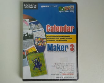 Greenstreet Calendar Maker 3 - Crea e progetta diari calendari CD-ROM PC, vecchio software