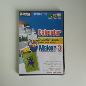 Greenstreet Calendar Maker 3 - Create & Design Diaries Calendars PC CD-ROM, Old Software