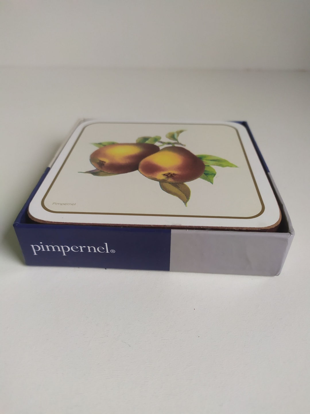 Vintage Pimpernel Coasters Set of 4 Acrylic & Cork Vintage Etsy