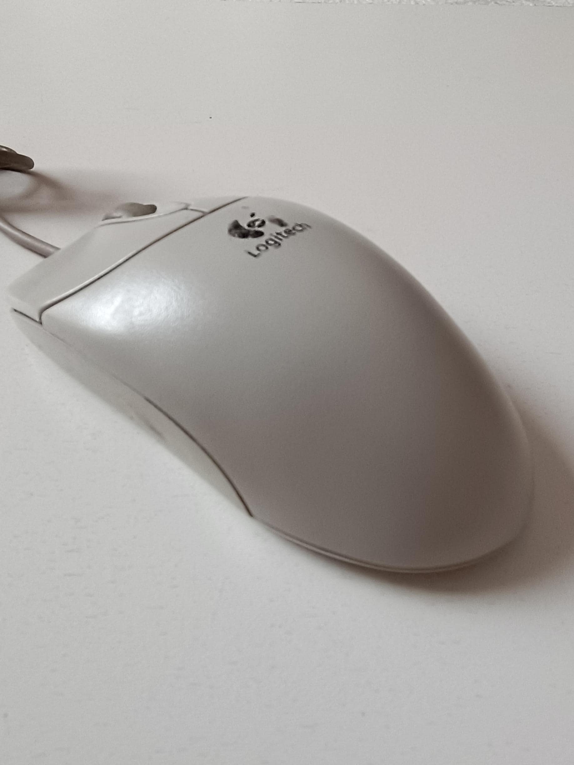 Souris Vintage Microsoft 3.0 X05-95266 - Mécanique PS/2 Grise Avec Molette