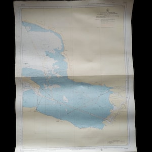 Vintage Marine-Militärkarte der UdSSR - Finnischer Meerbusen, Ostsee - 1:50000