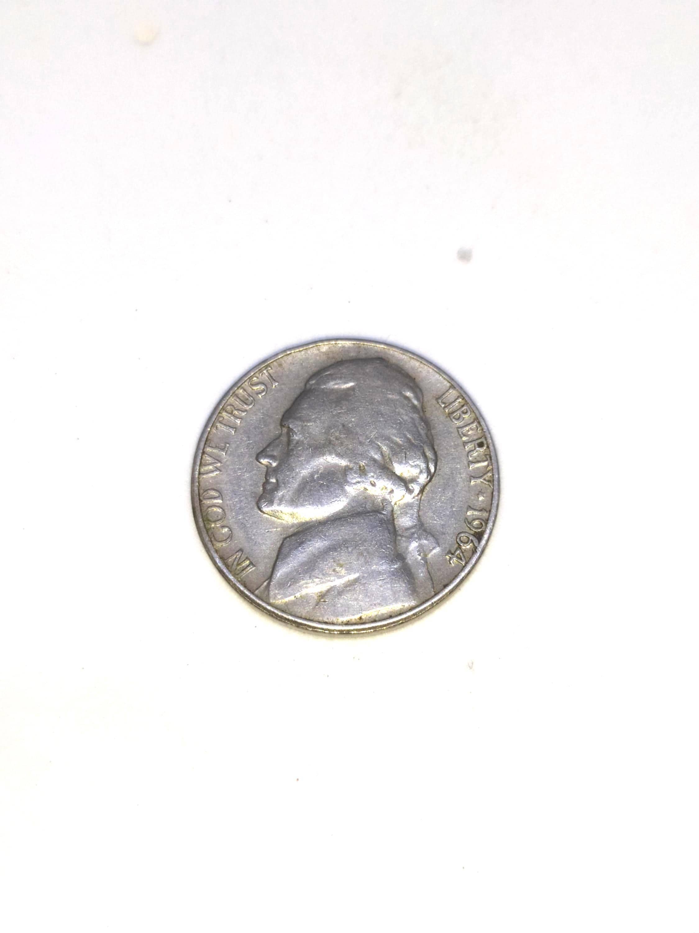 1964年Dミント リバティニッケル - 希少なアメリカ合衆国5セント硬貨
