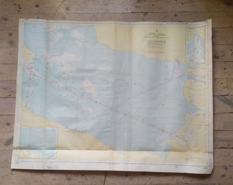 Vintage USSR Naval Military Map - Gulf of Finland & Baltic Sea - 1980s
