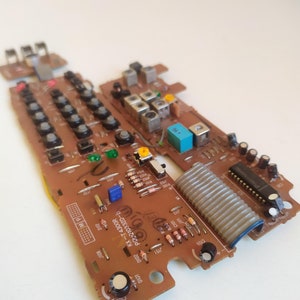 Vintage Panasonic KX-T4300R Phone-Recorder Circuit Board - Restoration, Salvage Parts, Steampunk Decor - 20x9cm / 7.87x3.54in