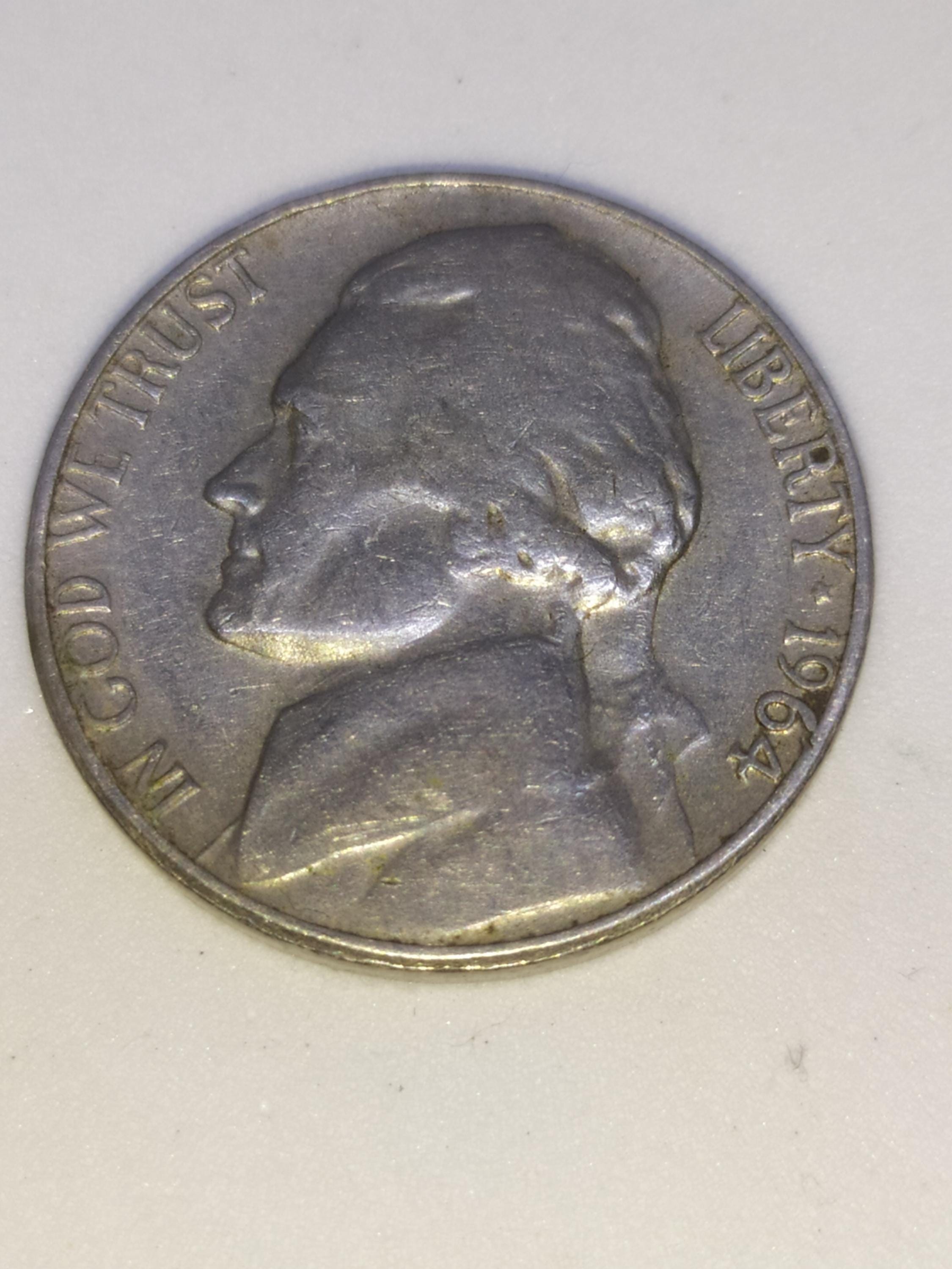 1964年Dミント リバティニッケル - 希少なアメリカ合衆国5セント硬貨