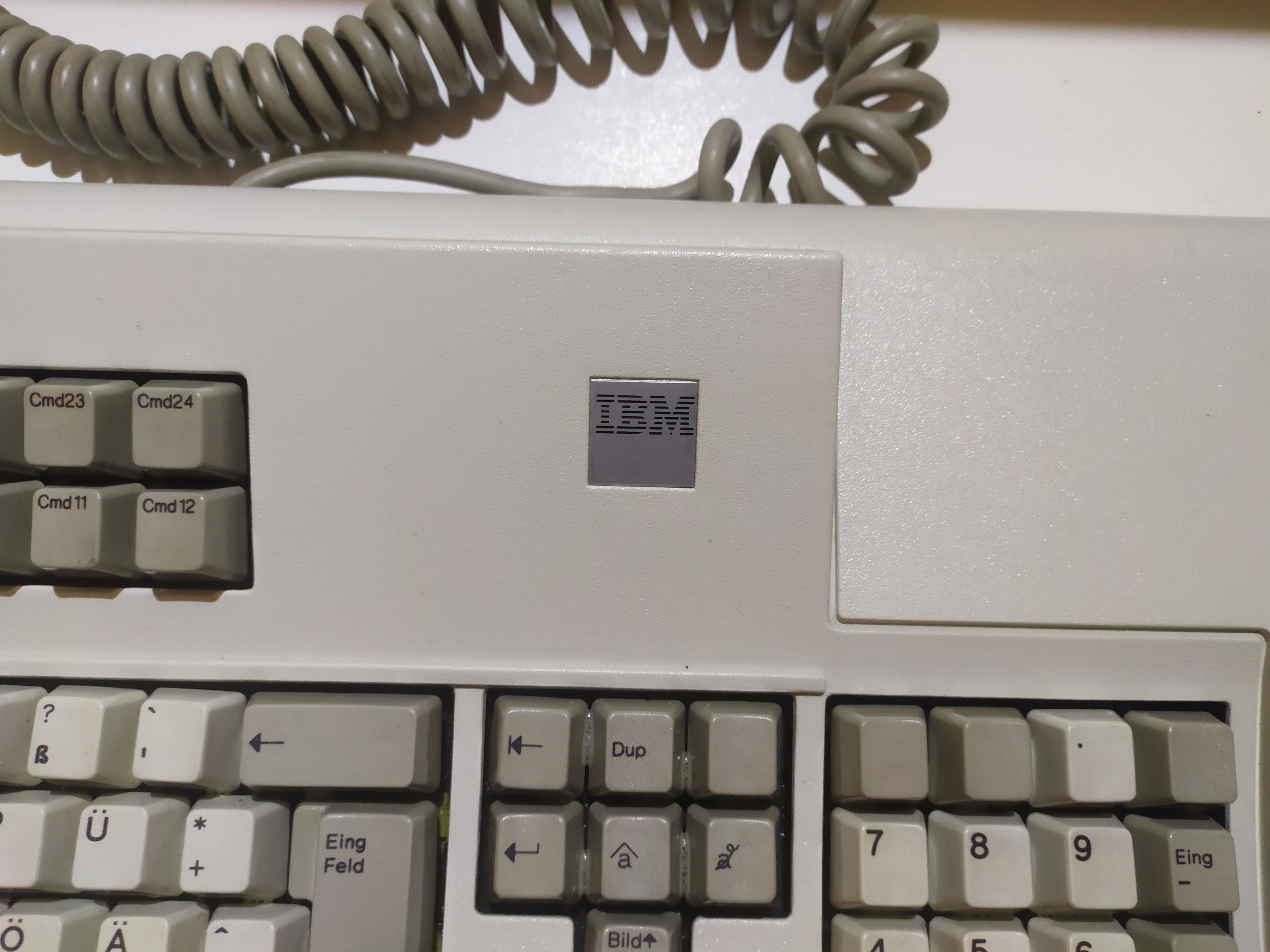 Vintage 1990 IBM Model M Keyboard Buckling Spring German QWERTZ PS/2 ...