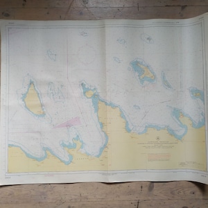 Vintage Marine Karte - Ostsee & Finnischer Meerbusen - 1980er Jahre