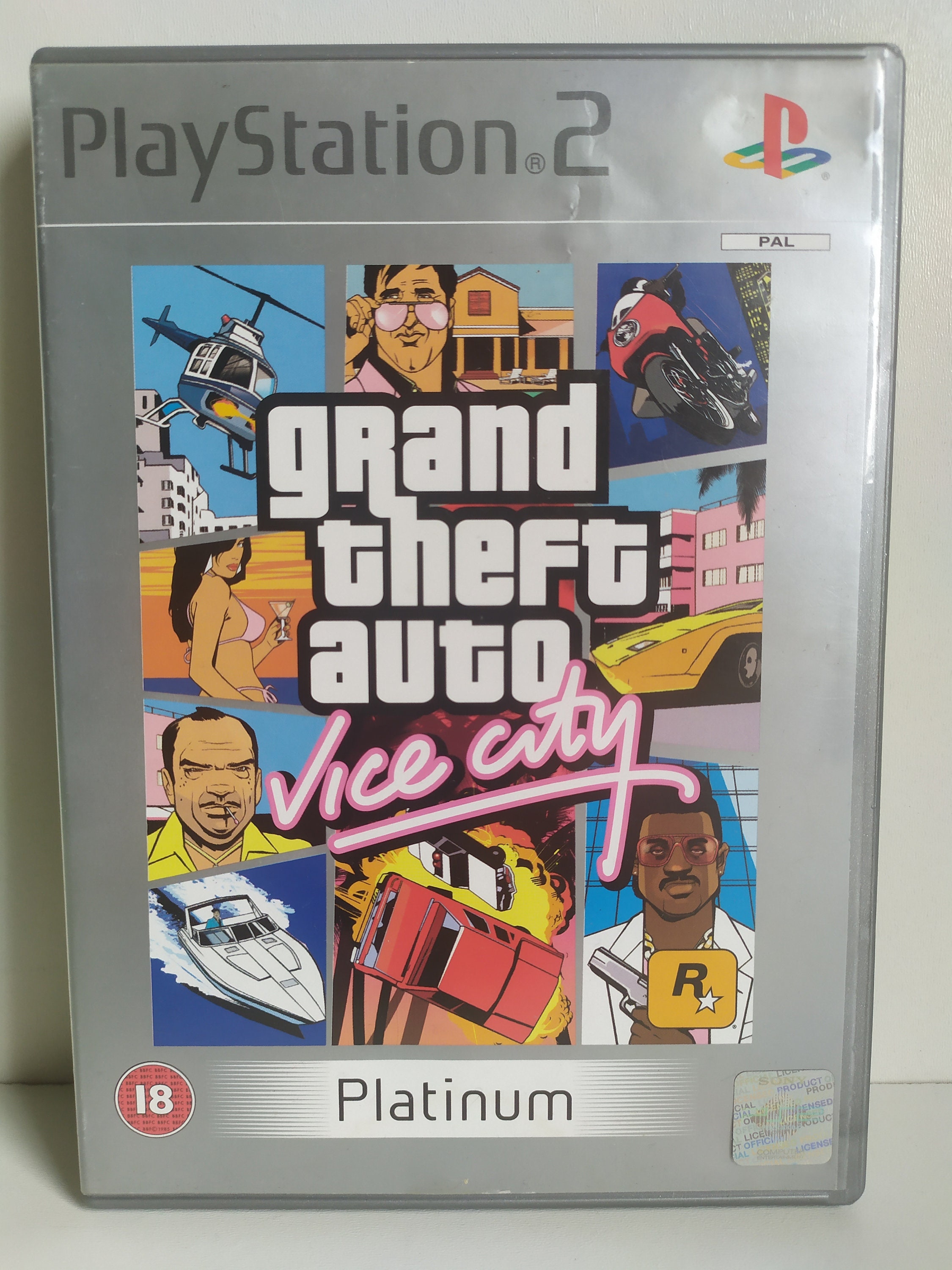 Gta Grand Theft Auto vice City Stories + Map sony PS2 PLAYSTATION 2 Slim 