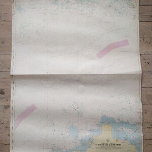 Vintage Marine-Militärkarte der UdSSR - Finnischer Meerbusen & Ostsee - 1980er Jahre