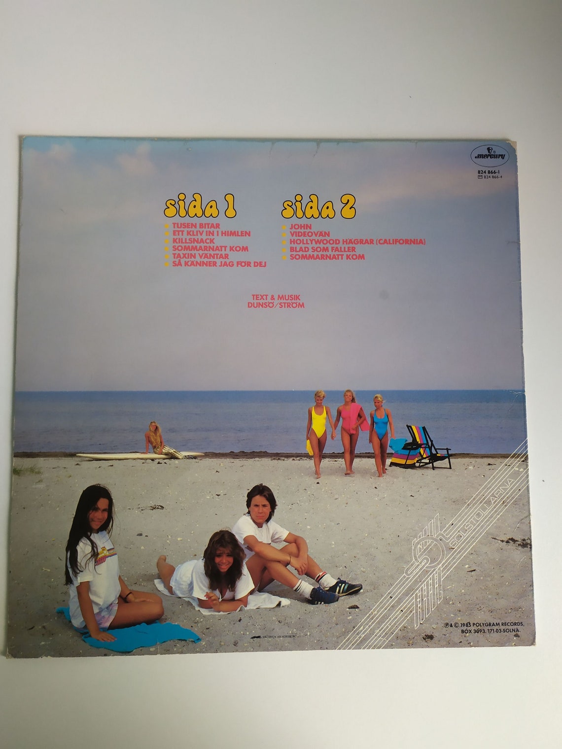Solstollarna Swedish Music Band Vintage Vinyl Record 1985, foto 3 di 5