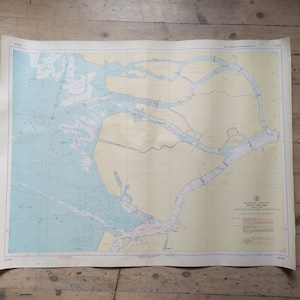 Vintage Marine-Militärkarte der UdSSR - Finnischer Meerbusen & Ostsee - 1980er Jahre