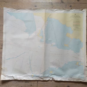 Vintage Marine-Militärkarte der UdSSR - Finnischer Meerbusen & Ostsee - 1980er Jahre