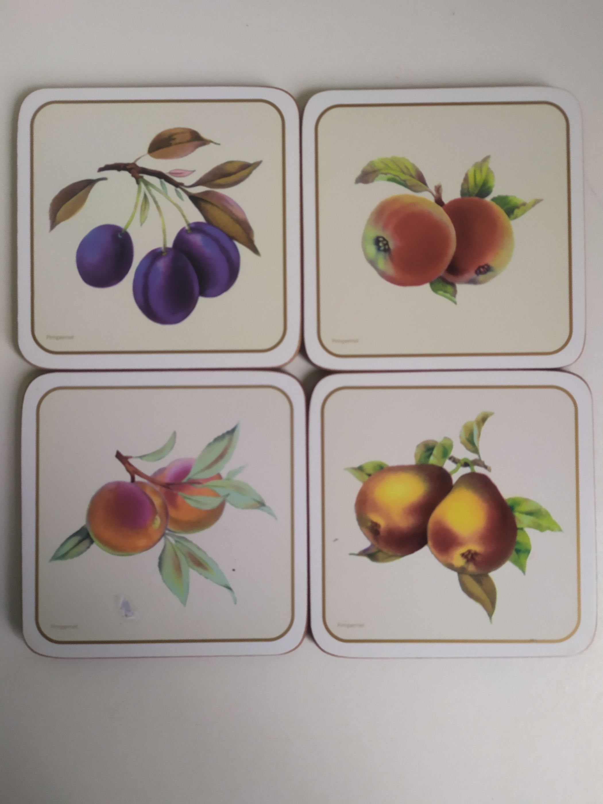 Vintage Pimpernel Coasters Set of 4 Acrylic & Cork Vintage Etsy