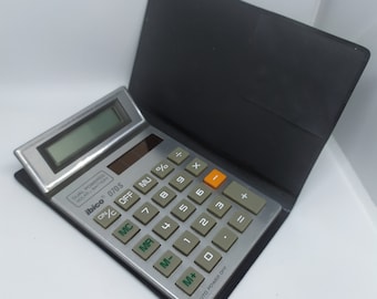Vintage Ibico 070S Calculator (1985) - Solar Powered, 8-Digit Display, Tested, Retro Collectible