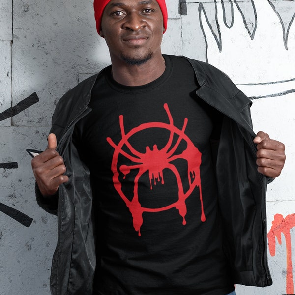 Spider-Man Miles Morales Spider Spray Paint - Into the Spiderverse, Venom, Marvel Comics, MCU, Blerd Gear for Men and Women