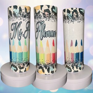 Teacher color pencil personalized