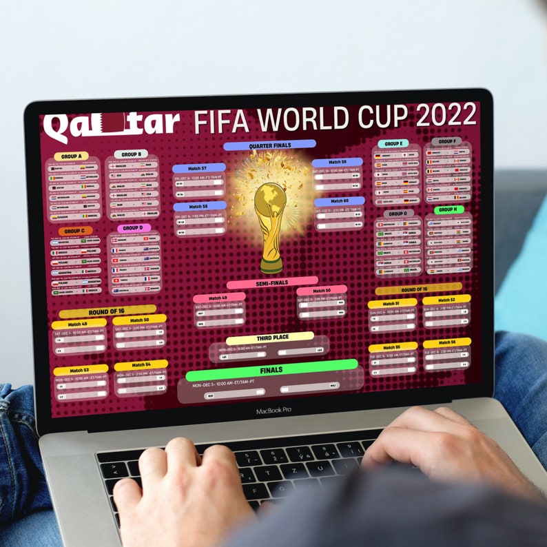 Printable FIFA 2022 Qatar World Cup Wall Chart Instant - Etsy Canada