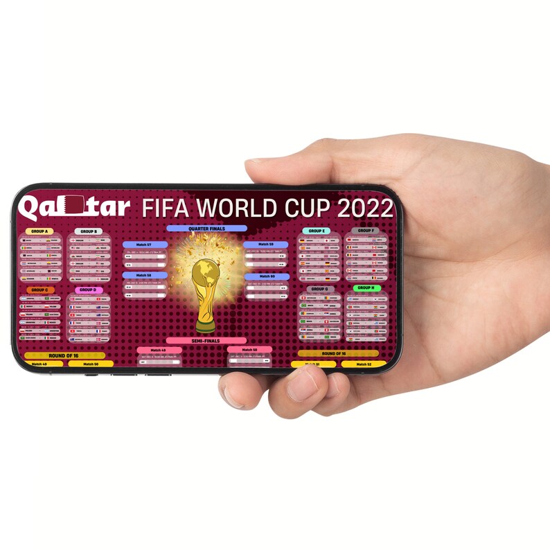 Printable FIFA 2022 Qatar World Cup Wall Chart Instant - Etsy Canada