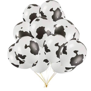 12” 100 pcs cow print balloons, cow print balloons, farm themed party balloons, anima themed party balloo s