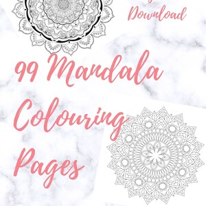 99 Mandala Colouring Pages to download