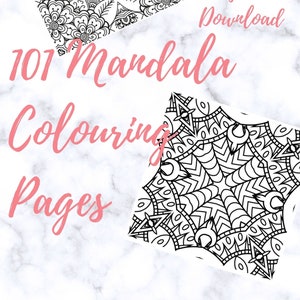 101 Square Mandala Colouring Pages to download
