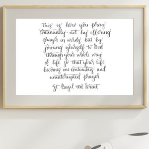 St. Basil Kontinuierliches Gebet Zitat - Printable